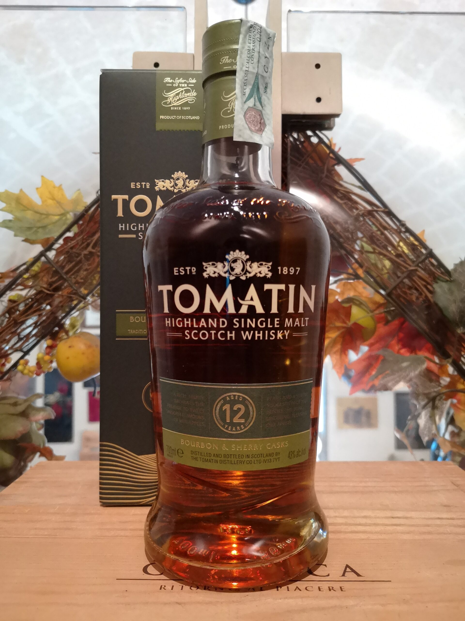 Tomatin Highland Single Malt Scotch Whisky 12 YO Bourbon & Sherry Cask