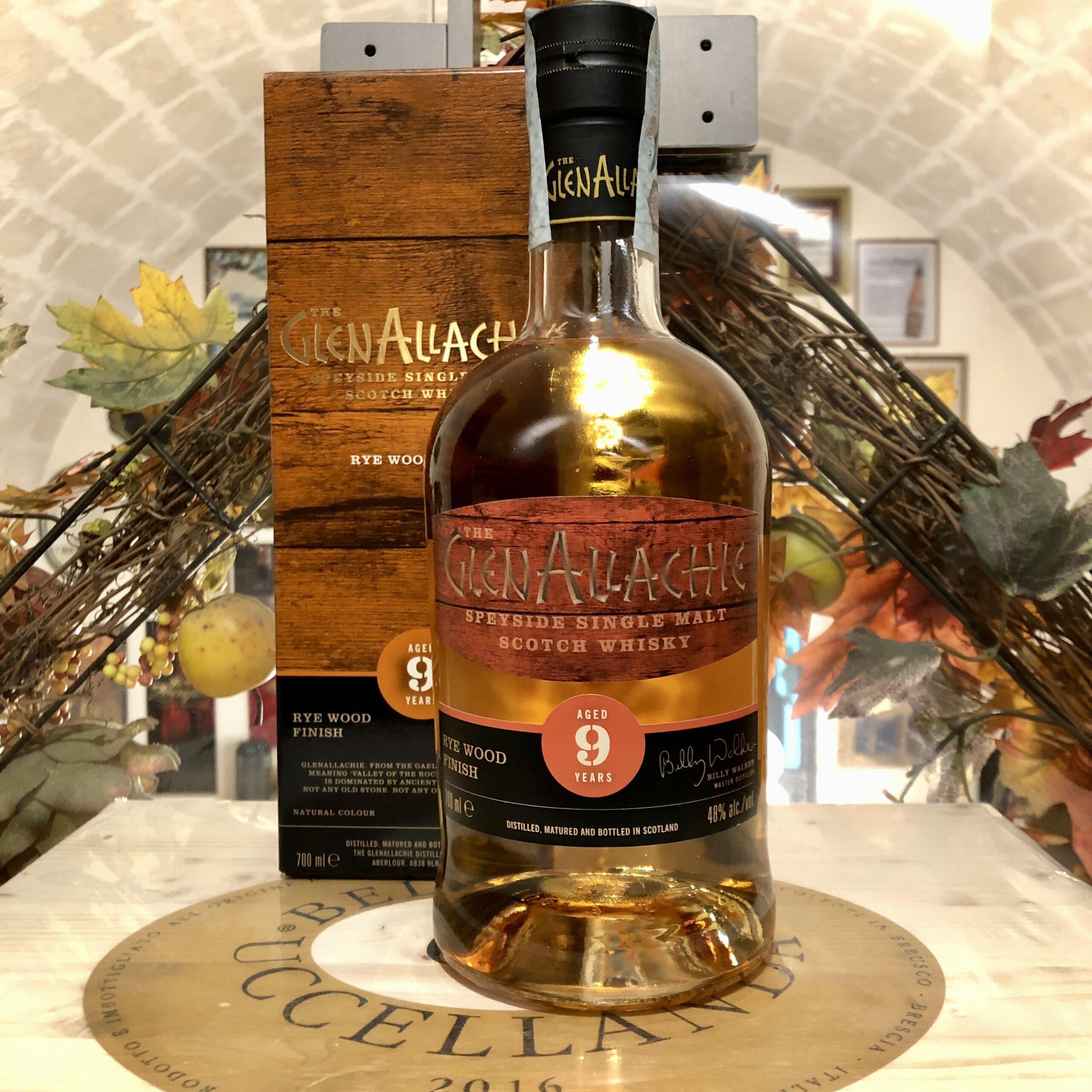 The GlenAllachie Speyside Single Malt Scotch Whisky 9 YO Rye Wood Finish