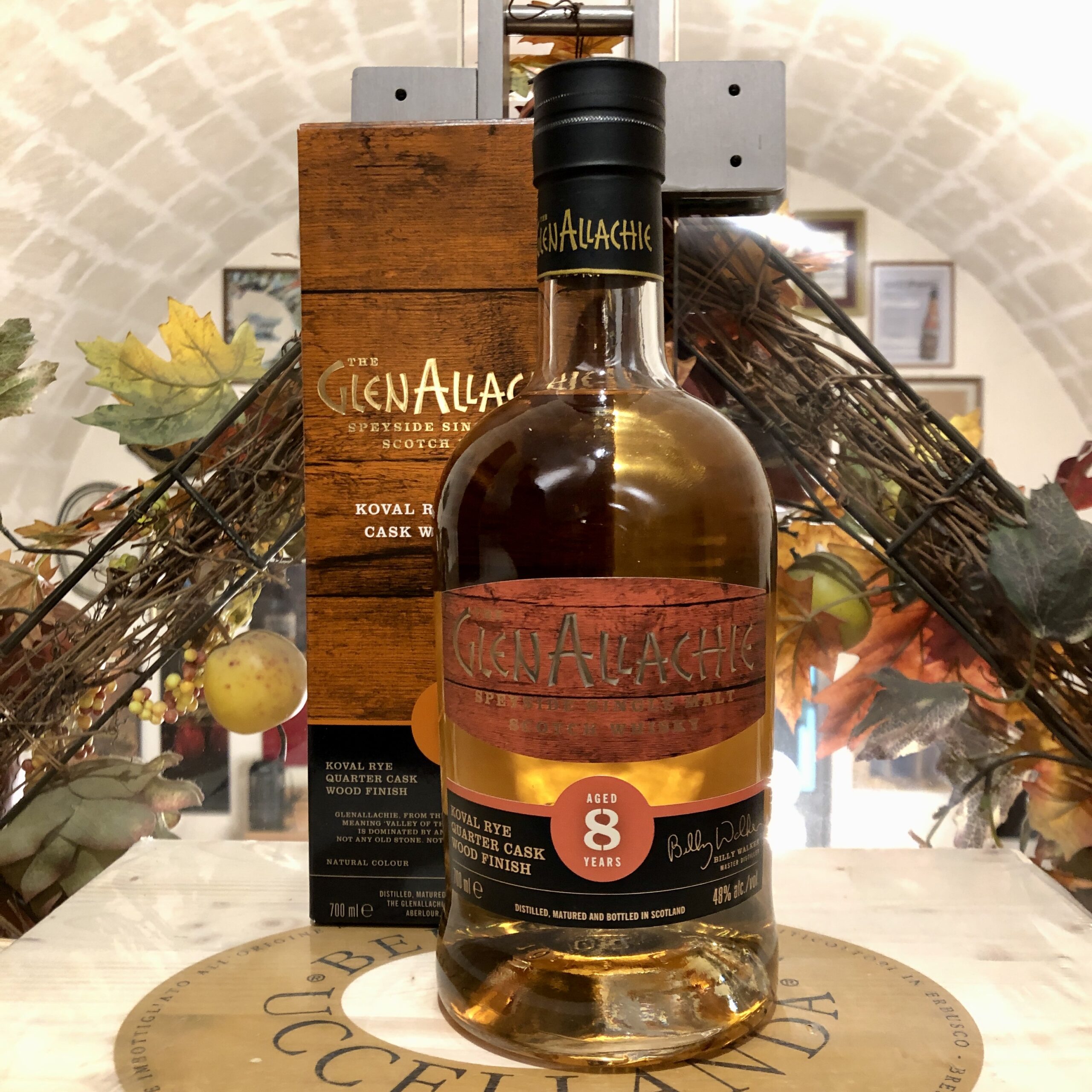 The GlenAllachie Speyside Single Malt Scotch Whisky 8 YO Koval Rye Quarter Cask Wood Finish