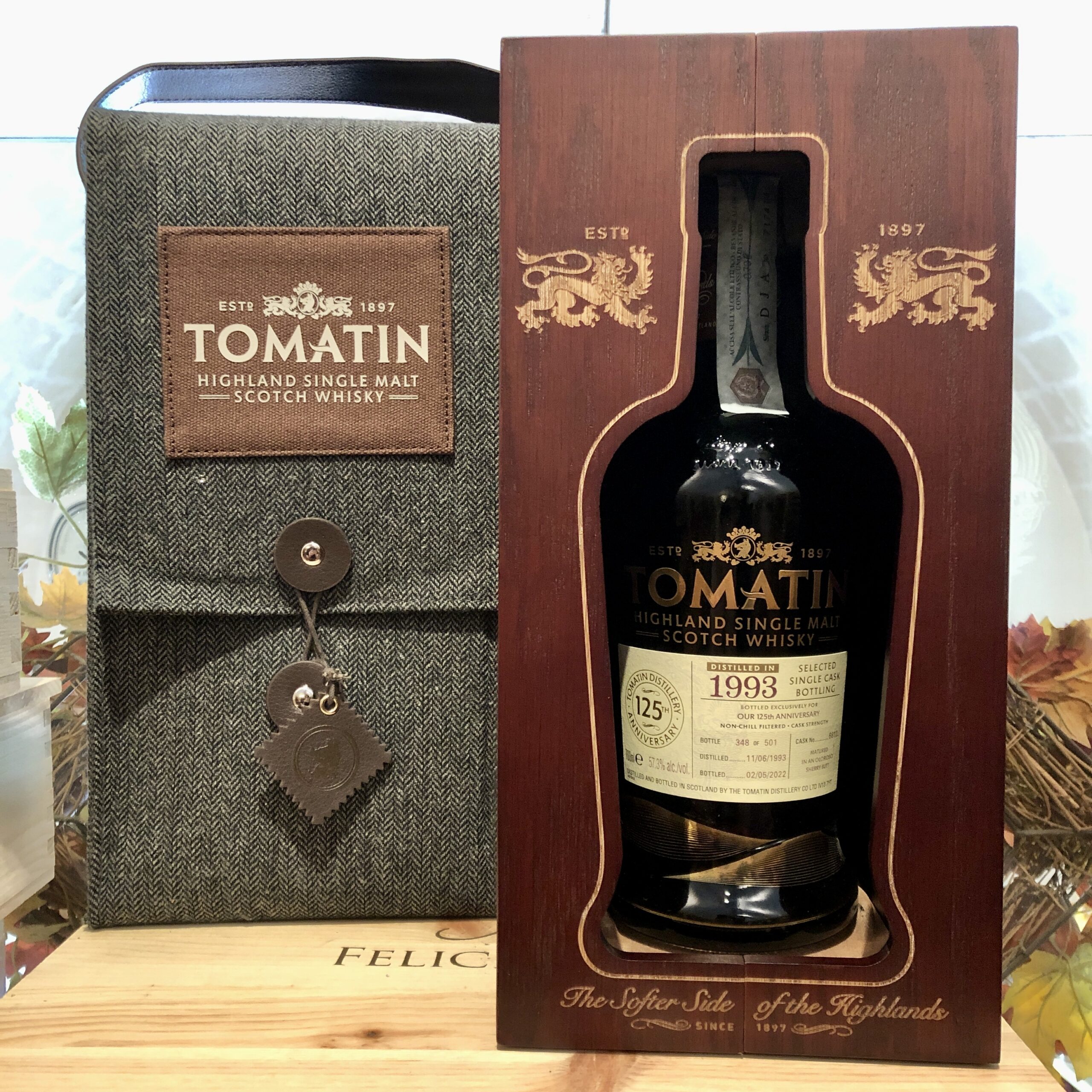 Tomatin Highland Single Malt Scotch Whisky 1993 28 YO 125Th Anniversary