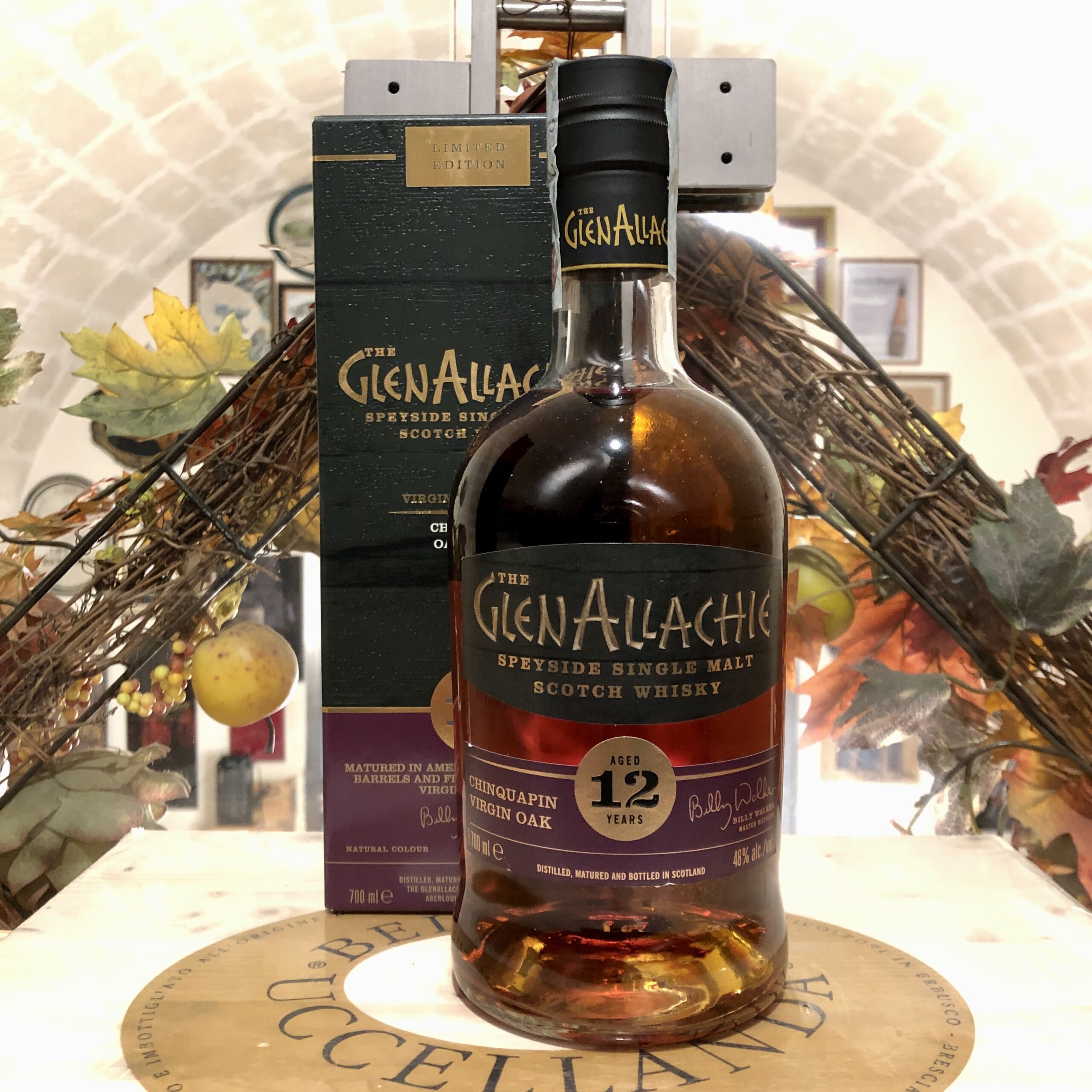 The GlenAllachie Speyside Single Malt Scotch Whisky 12 YO Chinquapin Virgin Oak
