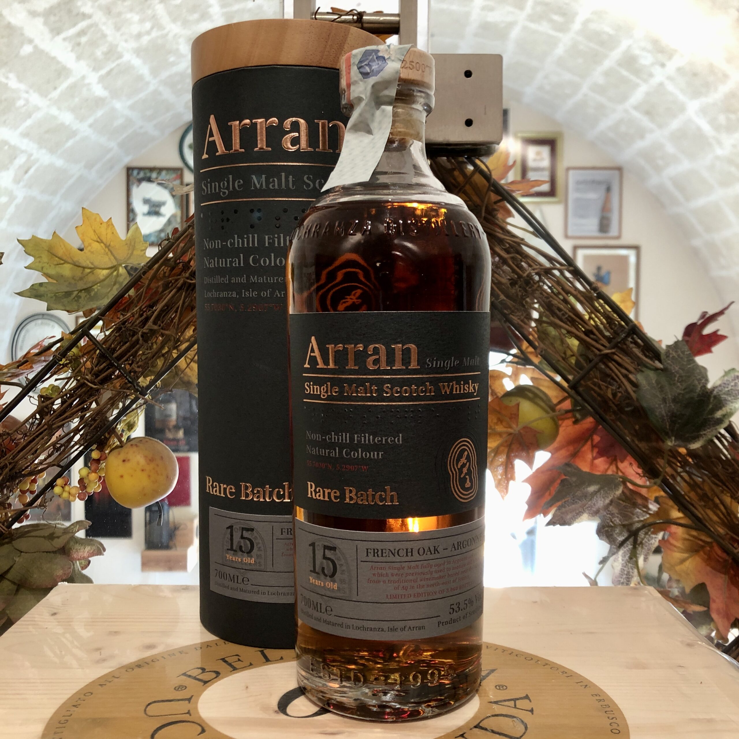 Arran Single Malt Scotch Whisky Rare Batch French Oak – Argonne 15 YO