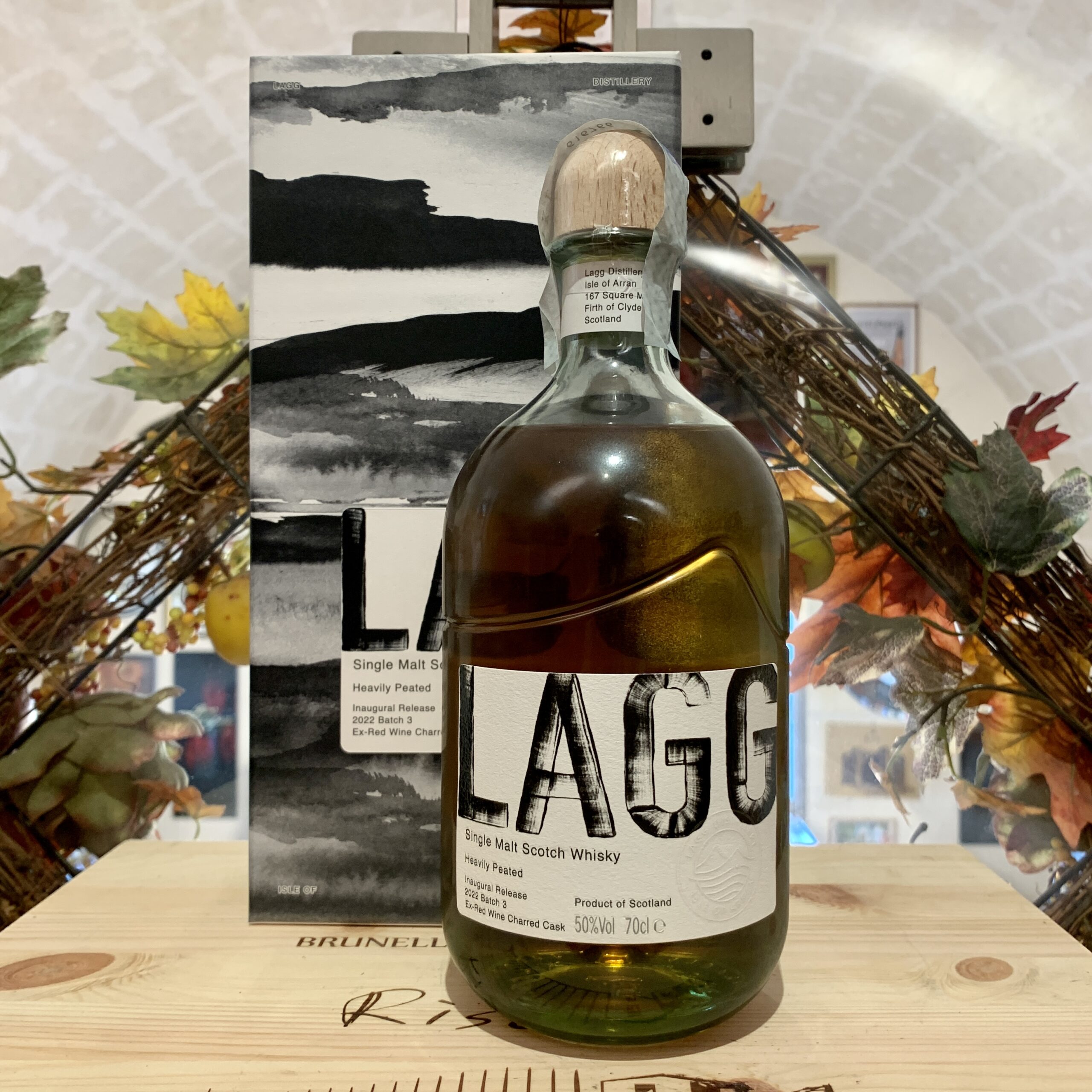 Lagg by Arran Single Malt Scotch Whisky Heavily Peated Inaugural Release 2022 Batch 3 Ex-Rioja Charred Red Wine Cask Finish